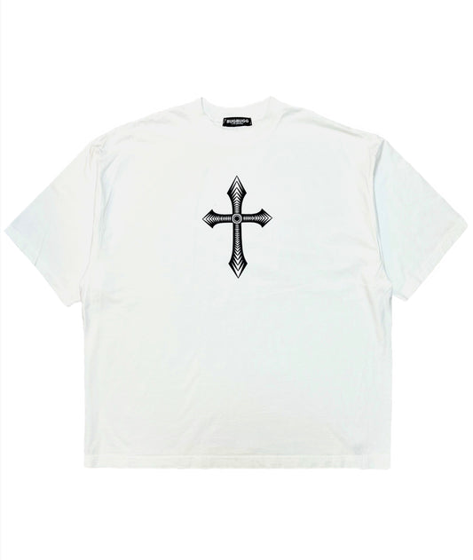 Tribal cross big tee shirts(White)