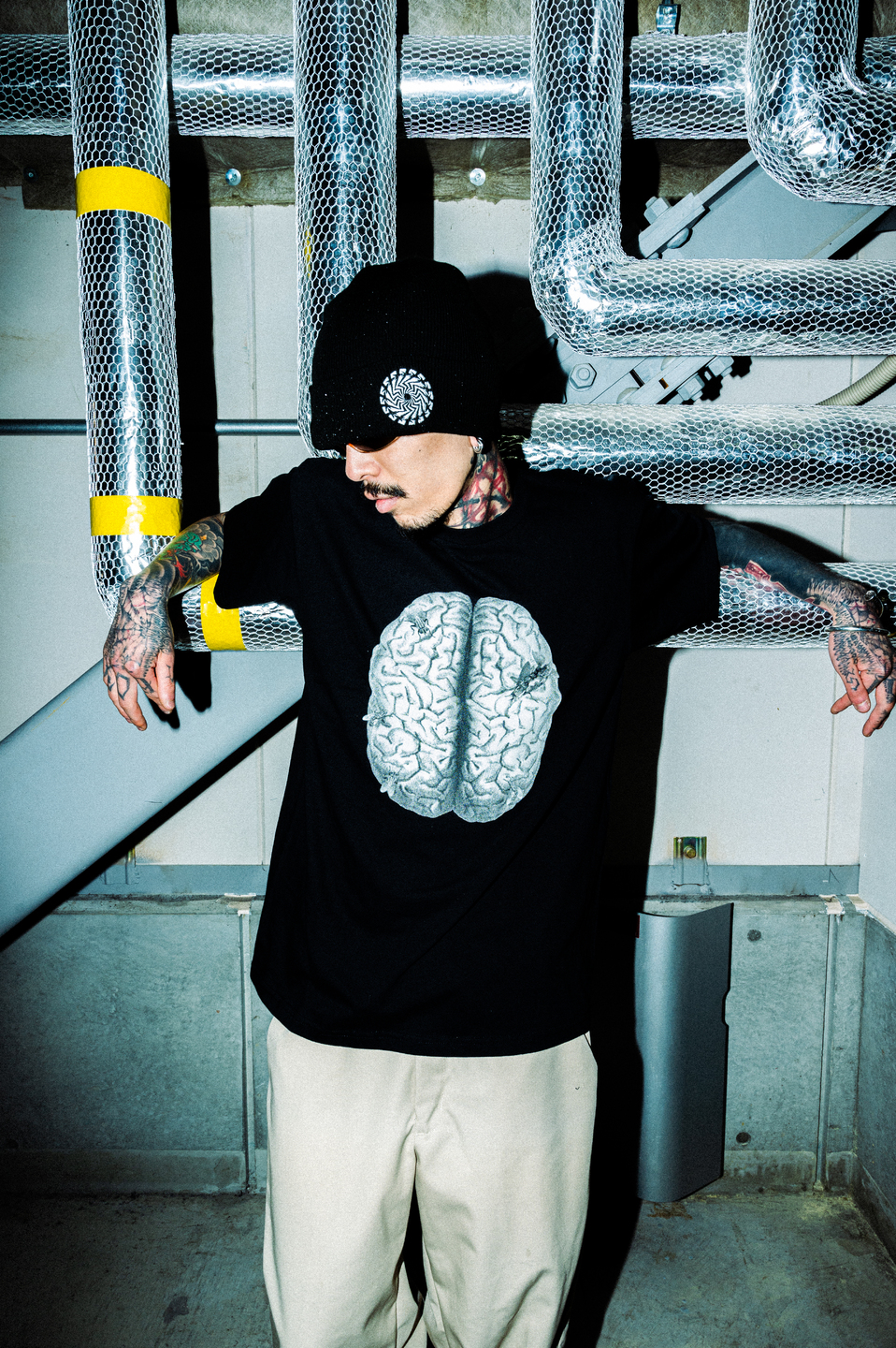 FLY ON BRAIN TEE SHIRTS(Black)